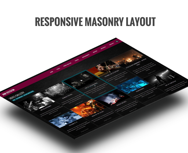 Music WordPress Theme - JamSession - Masonry